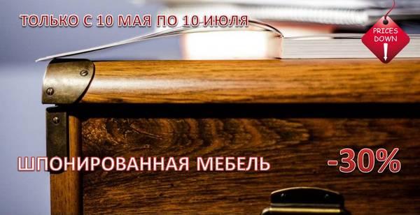 шпонированная мебель на заказ со скидкой